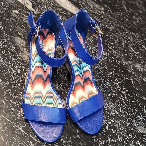 AMERICAN EAGLE WOMEN'S Classic Heels SANDAL ANKLE STRAP OPEN TOE WEDGE SANDAL - Picture 2 of 16